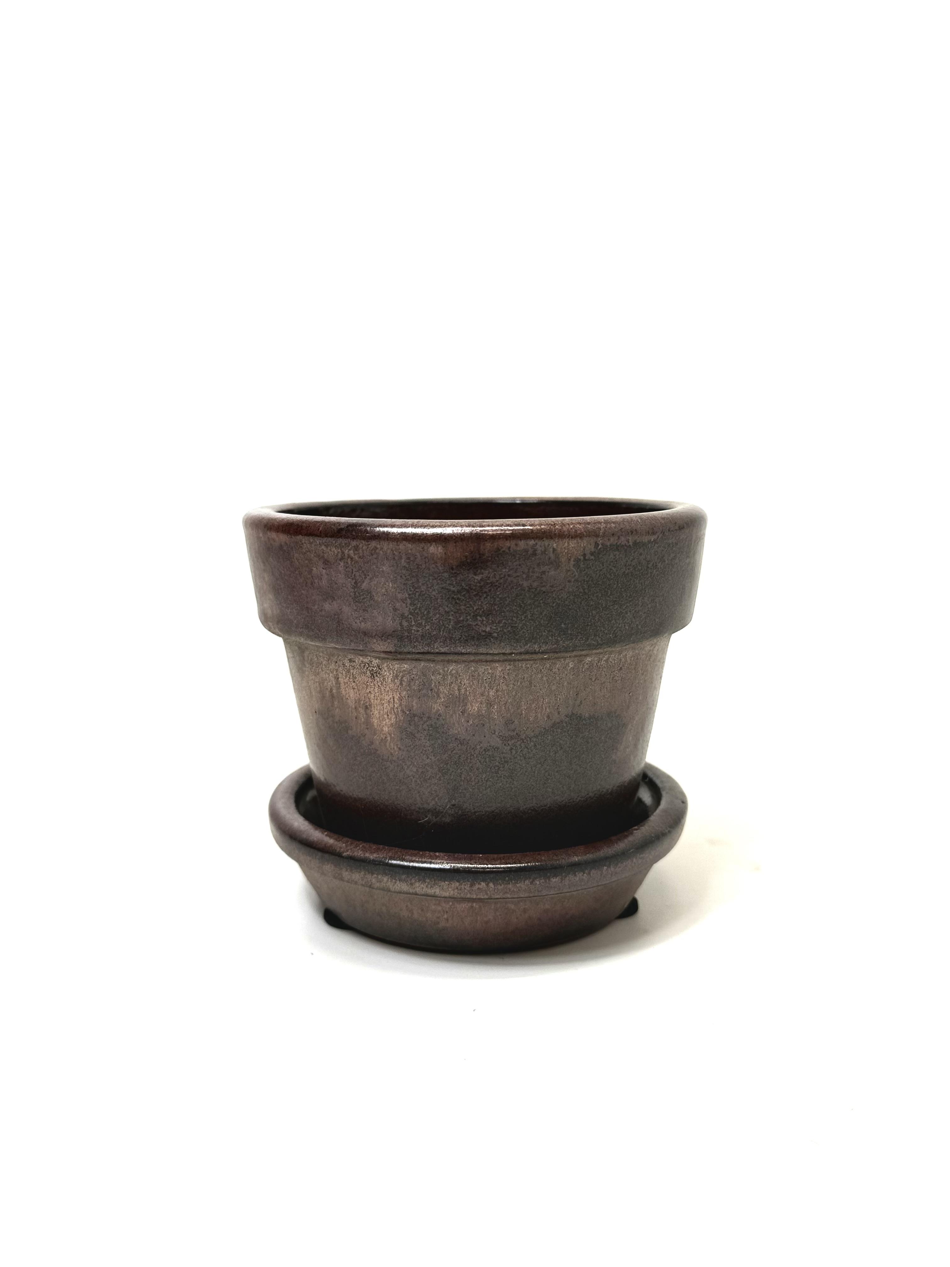 3'' Glazed Bonsai Pot – Image 1