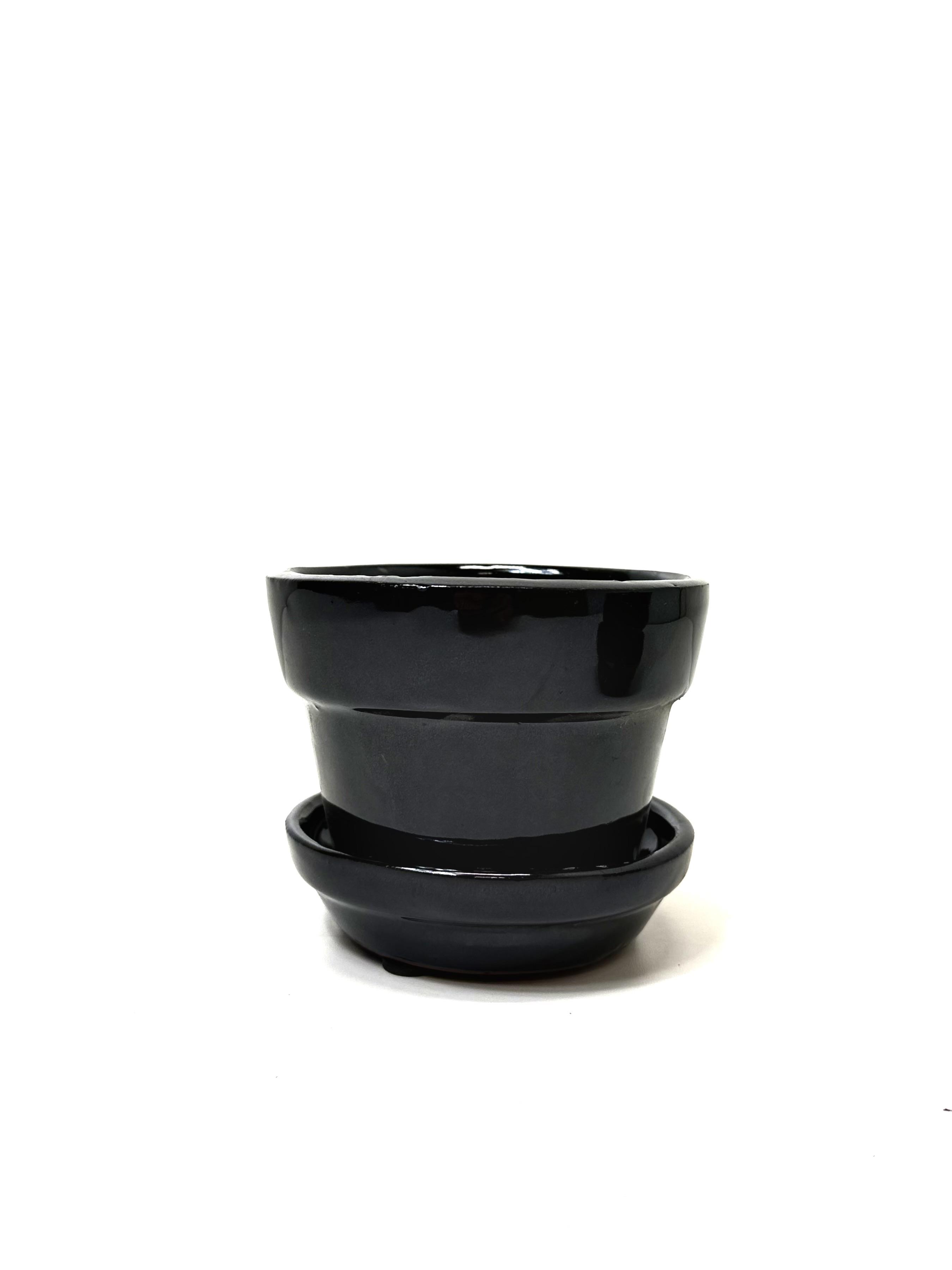 3'' Glazed Bonsai Pot – Image 2