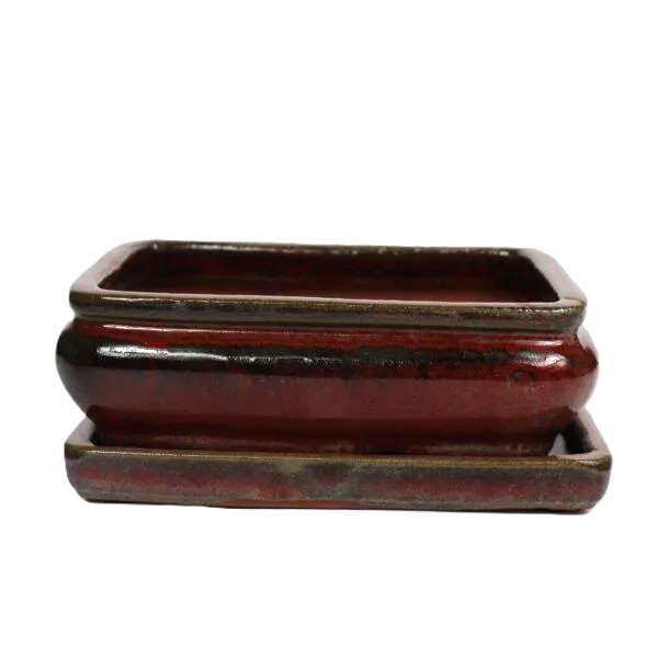 8'' Glazed Bonsai Pot w/ Unattached saucer – Image 4
