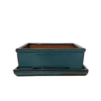 8'' Glazed Bonsai Pot w/ Unattached saucer – Image 1