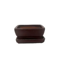 5'' Glazed Bonsai pot w/ unattached saucer – Image 4