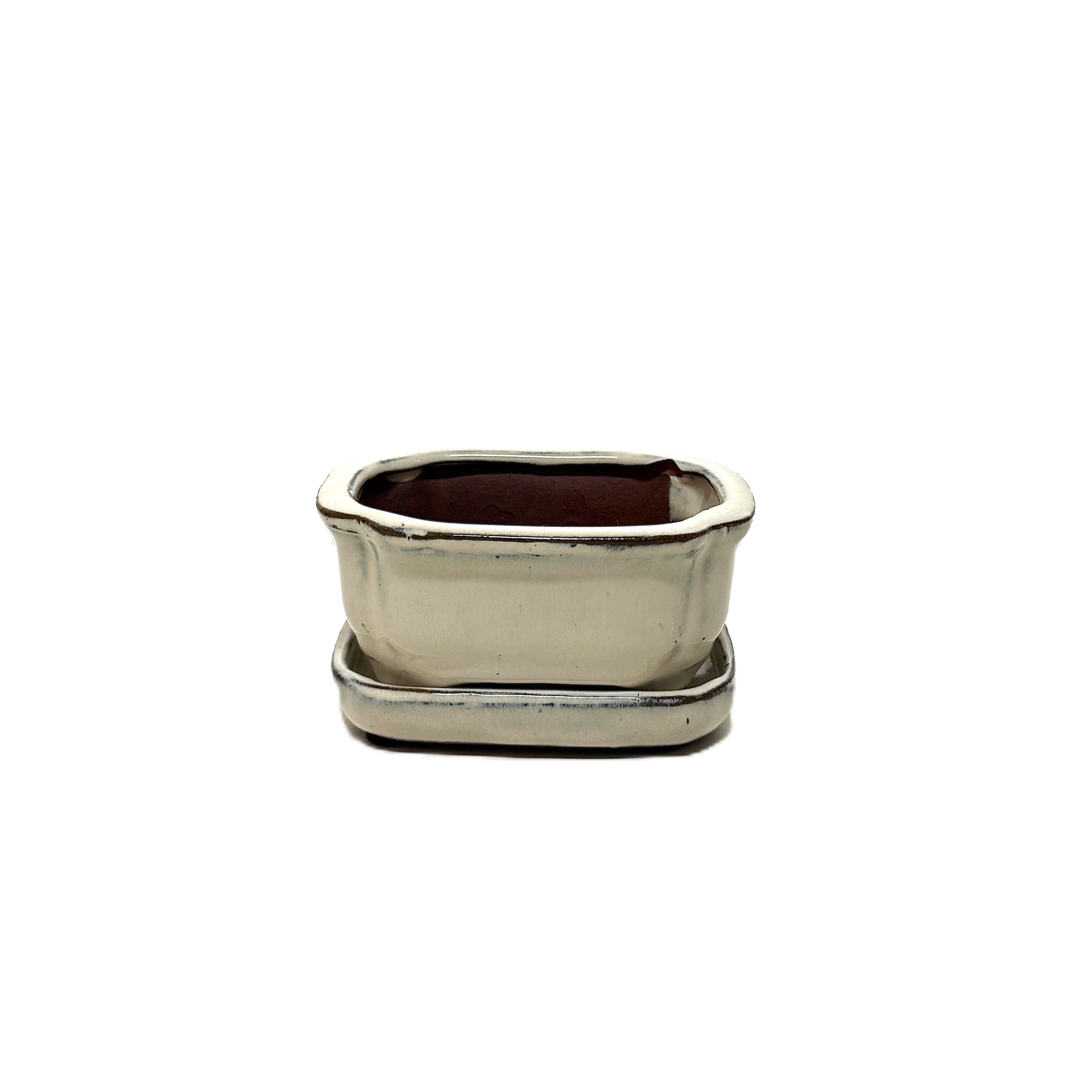 4'' Glazed Bonsai Pot w/ Unattached saucers – Image 6