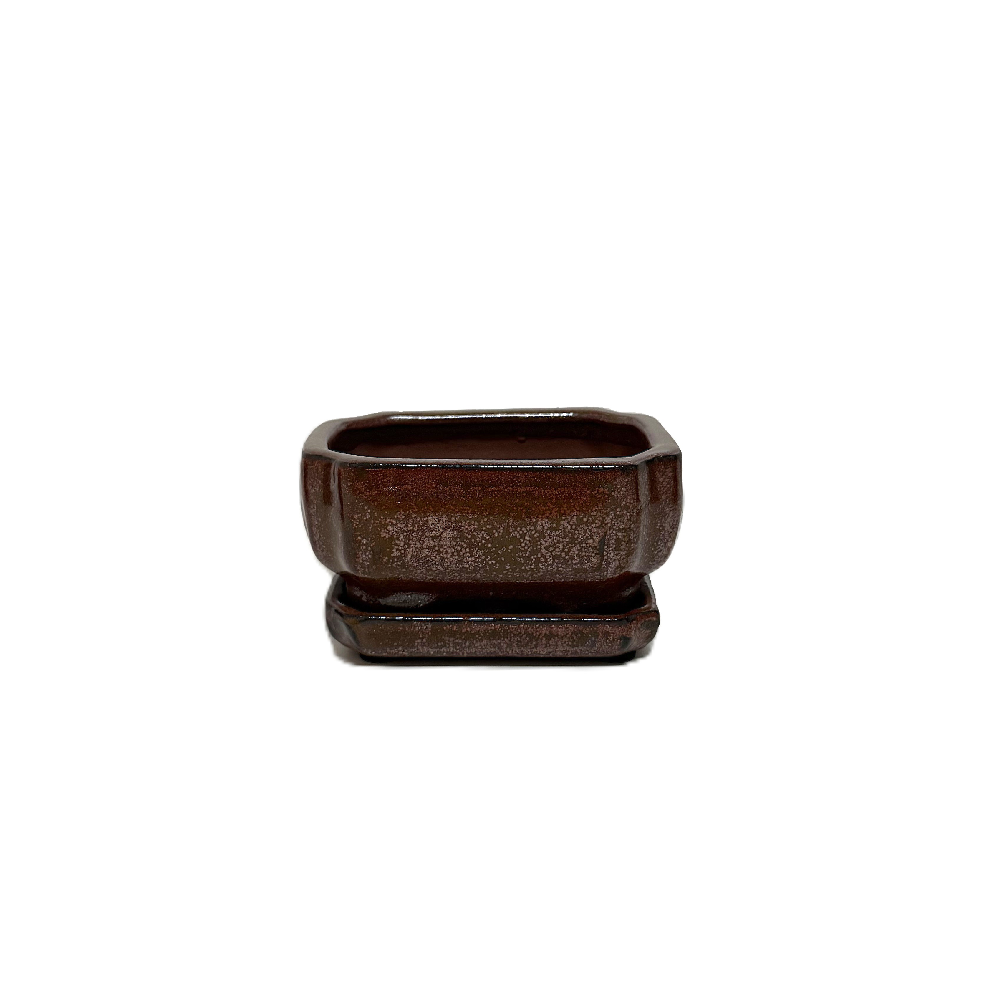 4'' Glazed Bonsai Pot w/ Unattached saucers – Image 5