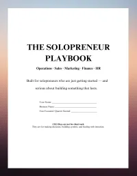 The Complete Solopreneur Playbook: A Business Planning System for Every Department – Gradient