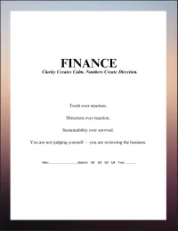 FINANCE: Clarity Creates Calm. Numbers Create Direction. – Gradient