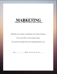 MARKETING: Authority Is Built on Clarity and Consistency – Gradient