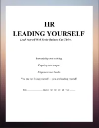 HR - LEADING YOURSELF: Lead Yourself Well So the Business Can Thrive. – Gradient