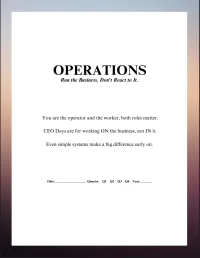 OPERATIONS: Run the Business. Don't React to It. – Gradient