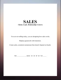 SALES: Clarity Leads. Relationships Convert. – Gradient
