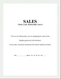 SALES: Clarity Leads. Relationships Convert. – Green