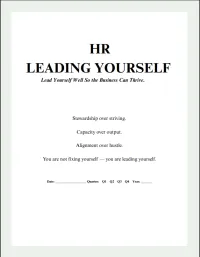 HR - LEADING YOURSELF: Lead Yourself Well So the Business Can Thrive. – Green