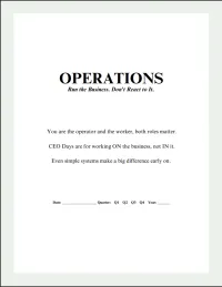 OPERATIONS: Run the Business. Don't React to It. – Green