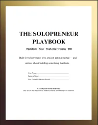 The Complete Solopreneur Playbook: A Business Planning System for Every Department – Gold Gradient