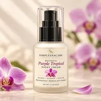 Purple Tropical Botanical Night Cream – 60 ml – Image 1