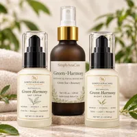 Green Harmony Botanical Skincare Set – Day Cream, Night Cream & Facial Ritual Mist – Image 1