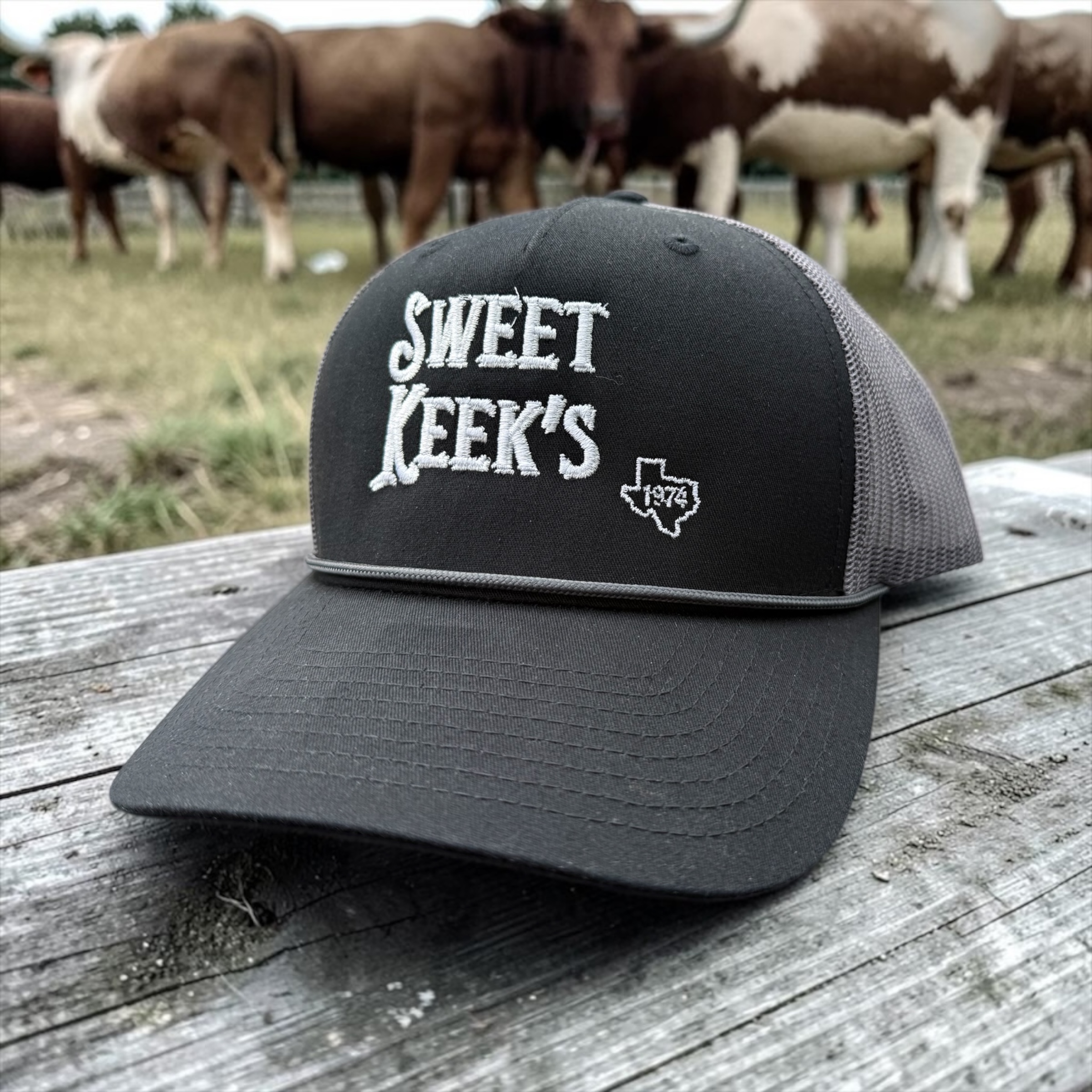 Sweet Keek's Embroidered Trucker Hat – Image 1