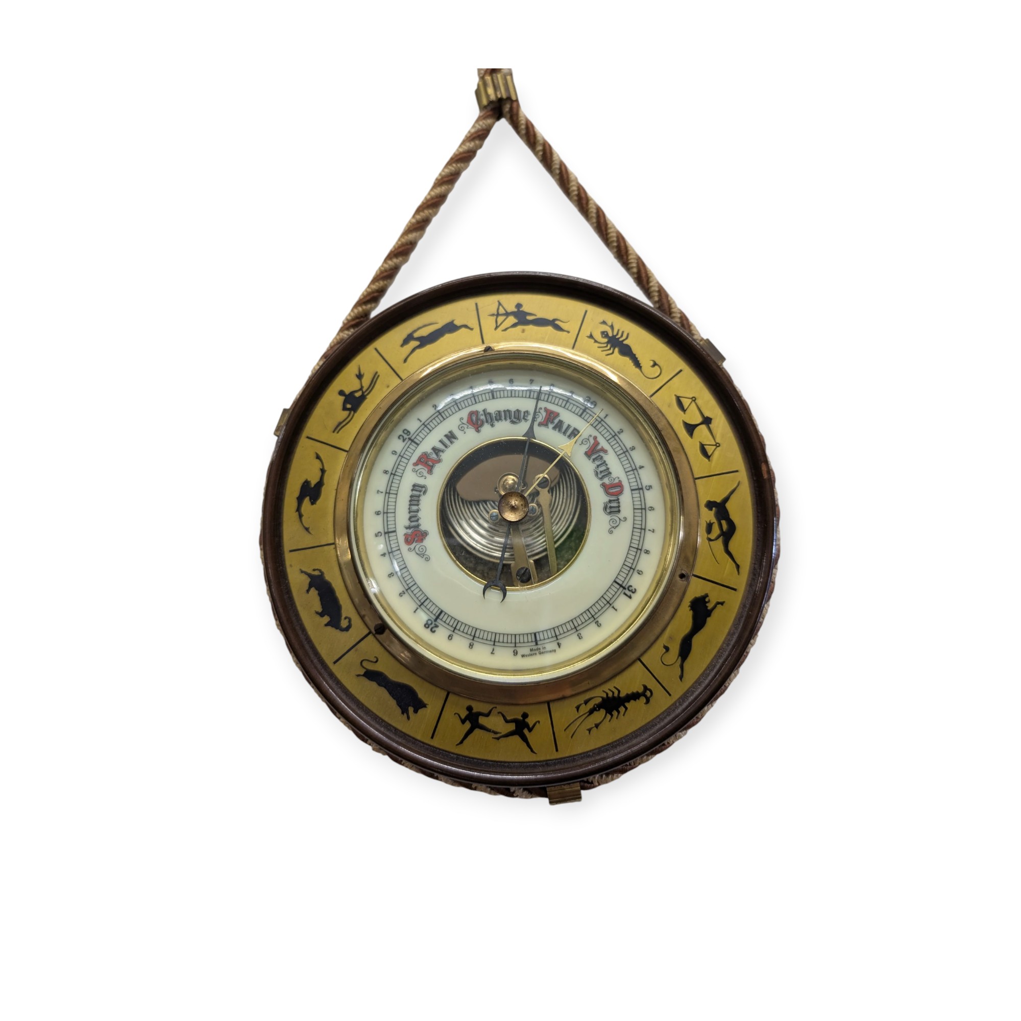 Vintage West German Zodiac Aneroid Barometer – Bild 1