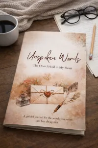 Unspoken Words Journal (DRR) – Printable Guided Journal with 30 Prompts | Resell Digital or Print | Emotional Healing Journal – Image 1