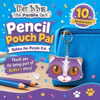 Bubba the Purple Cat 10-Year Anniversary Mini Plush Keychain – Image 5