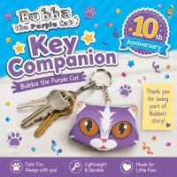 Bubba the Purple Cat 10-Year Anniversary Mini Plush Keychain – Image 4