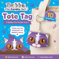 Bubba the Purple Cat 10-Year Anniversary Mini Plush Keychain – Image 3