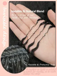 24” Straight Feather Crochet Human Hair Extension Natural – Image 6