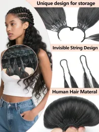 24” Straight Feather Crochet Human Hair Extension Natural – Image 5