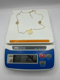 18k Gold Necklace 16” 2.4g – Image 2