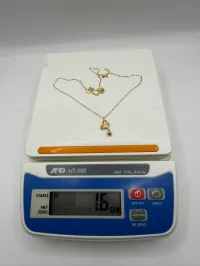 18k Gold Necklace 16” 1.6g – Image 2