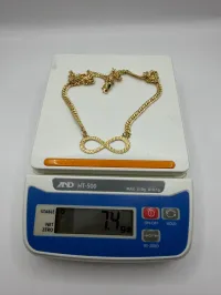 18k Gold Necklace 20” 7.4g – Image 2