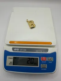 18k Gold B Letter Pendant 2.0g  – Image 2