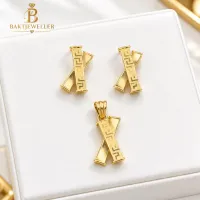 18k Gold Pendant and Earrings Set 2.6g – Image 1