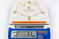 18K Gold 3 Pendant Necklace 1.1g – Image 2