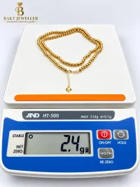 18K Gold Ball Necklace – 2.4g