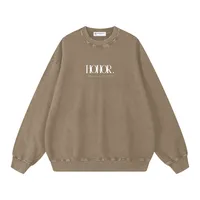 "HONOR" v2 | Acid Wash Oversize Pullover – Stone Gray, S