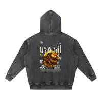 "TRAVAIL" V2 | Snow Washed Oversize Hoodie – Image 2