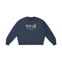 "TRAVAIL" V2 | Boxy Vintage Washed Sweatshirt – Image 3