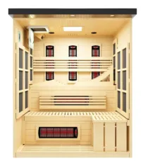 Golden Designs 6 Person, Black Near Zero EMF Far IR Sauna (GDI-6996-03-FS)dition – Image 3
