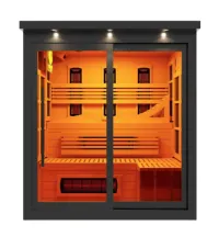 Golden Designs 6 Person, Black Near Zero EMF Far IR Sauna (GDI-6996-03-FS)dition – Image 2
