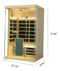 Wizzisaunas S02 2 Person Infrared Sauna Low EMF – Image 6