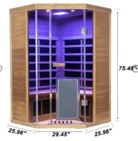 Wizzisaunas S07 2-3 Person Infrared Sauna low EMF – Image 2