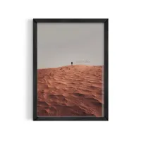 Cuadro Dunas del Desierto – Estilo Minimalista Cálido – Blanco mate, 30x40cm