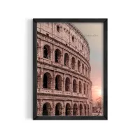Cuadro Coliseo Romano Amanecer – Estilo Paisaje Histórico – Blanco mate, 30x40cm