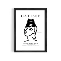 Cuadro Catisse París – Estilo Galería Exposición Negra – Blanco mate, 30x40cm
