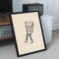 Cuadro Café Caminante – Estilo Ilustración Retro Grabado – Image 2