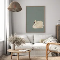 Cuadro Cisne Vintage – Estilo Ilustración Clásica – Image 2