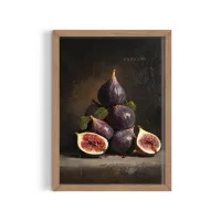 Cuadro Bodegón de Higos – Estilo Barroco Vintage – Blanco mate, 30x40cm