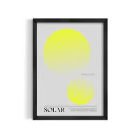 Cuadro Solar – Estilo Minimalista Suizo – Blanco mate, 30x40cm