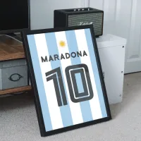 Cuadro Diego Maradona Camiseta el 10 – Estilo Poster Minimalista – Image 2