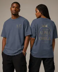 Alpha and Omega Oversized faded t-shirt – Image 1